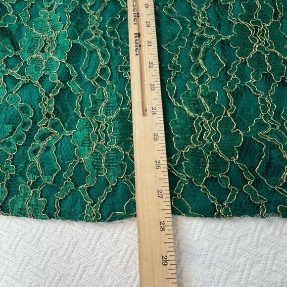 Vintage Women’s XL Green Embellished Jacket Coat Blazer Christmas Holiday NYE - Picture 6 of 15